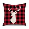 Красный клетчатый рождественский наволочка льняная наволочка для диванной подушки офисная наволочка новый стиль