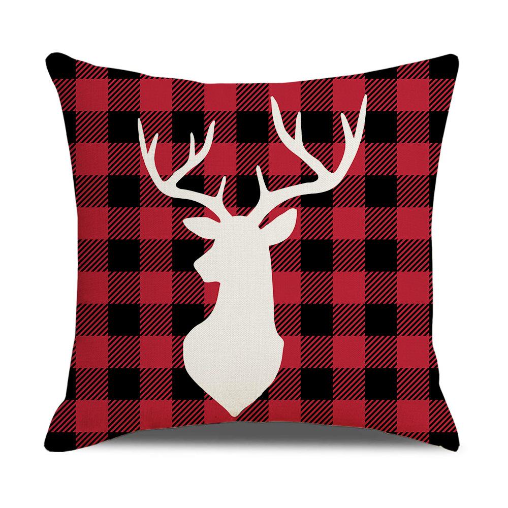 Красный клетчатый рождественский наволочка льняная наволочка для диванной подушки офисная наволочка новый стиль