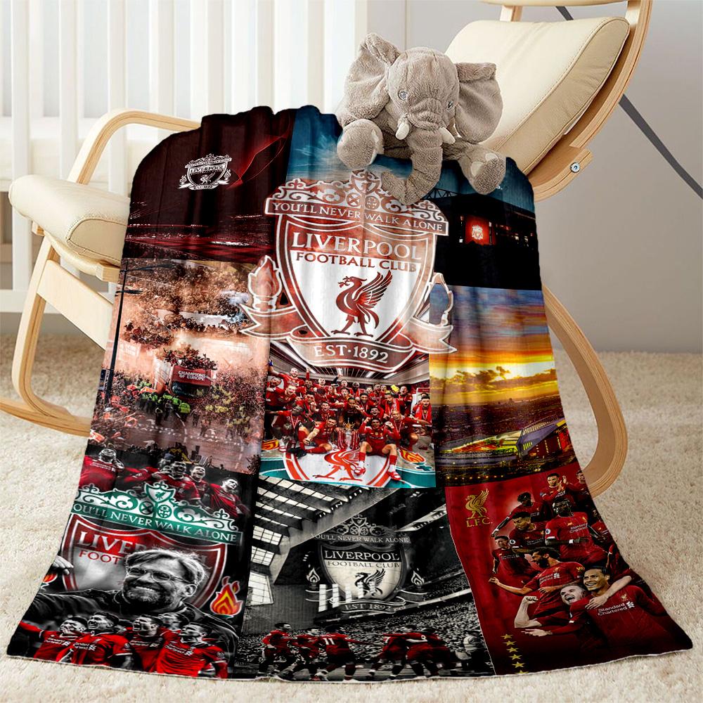 Liverpool Football Club Blanket Comfortable Perfect For Office Bedding Chair For All Seasons Modern Perfect Gift For Relatives And Friends