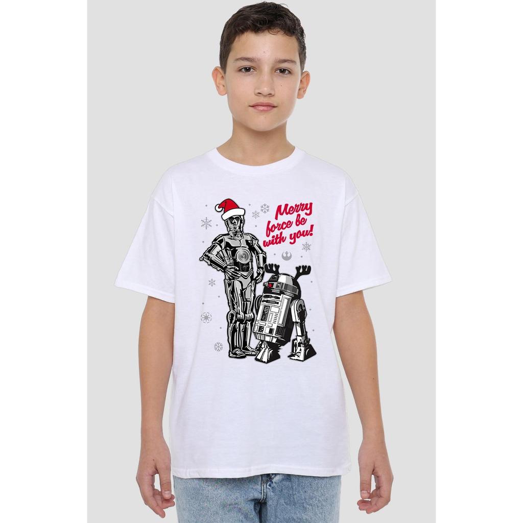 Star Wars Childrens/Kids Merry Christmas Droids T-Shirt