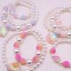 1 комплект, ожерелье из искусственного жемчуга, комплект браслетов, очаровательные бусины в виде ракушки, русалки, ювелирные изделия, красивые детские ожерелья в виде ракушек