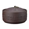 Ceramic Ashtray with Lid Retro Chinese Style Windproof Heat-resistant Ash Holder Portable Travel Home Office Outdoor Ash Storage Tray
