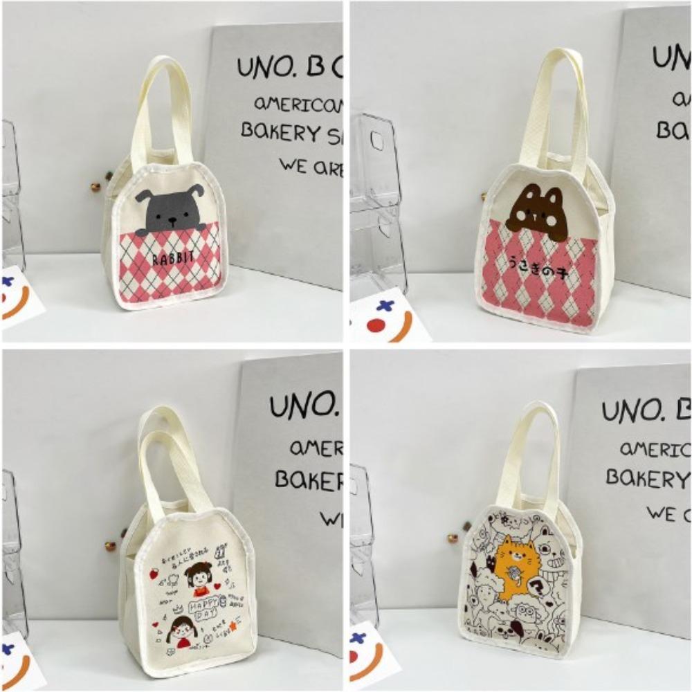 Печать Симпатичная Холщовая Сумка Прочная Сумочка Прекрасная Сумка С Рисунком Мультфильма