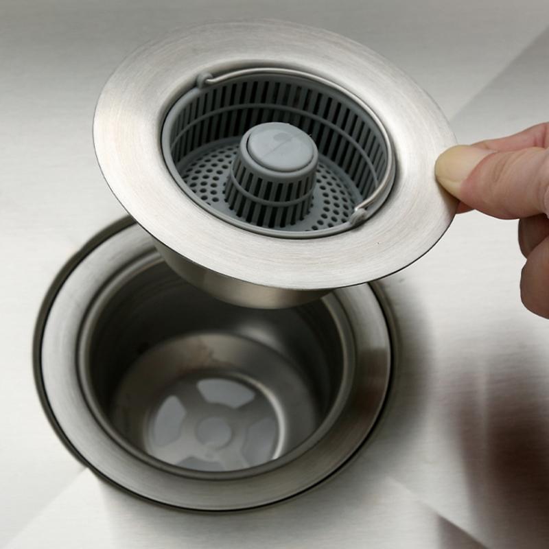 Пресс-дизайн ABS кухонный фильтр для мойки 304 нержавеющая сталь корзина сито для сушки пищевого шлака пробка для мойки воды новые гаджеты