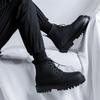 Ins Super Fire Martin Boots Men's Medium Boots New High-top British Style Retro Trend Versatile Leather Boots 12500-R