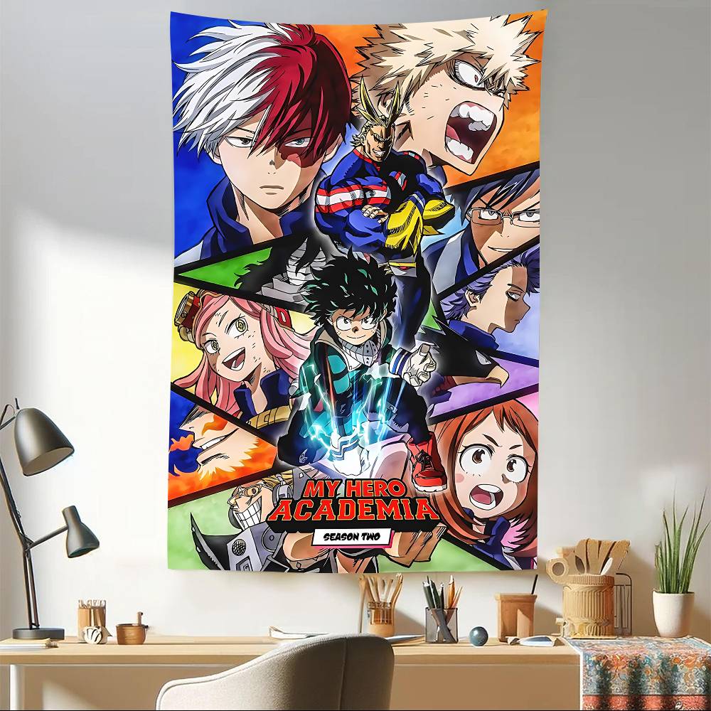 Anime My Hero Academia Theme Background Kids Happy Birthday New Year Party Decoration Poster Banner Gift