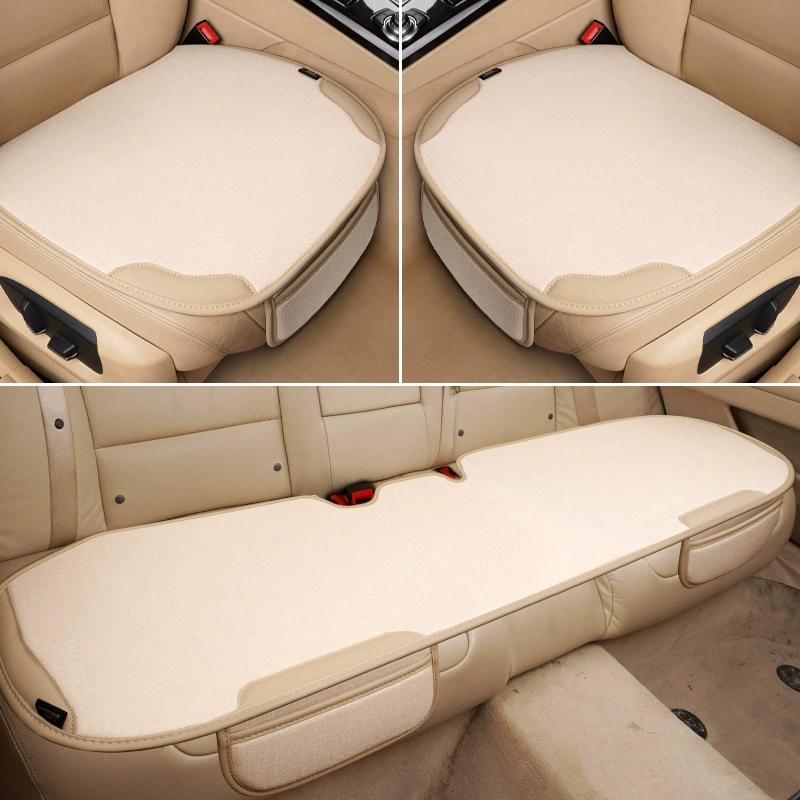 Подушка на сиденье автомобиля Четыре сезона Универсальная Монолитная подушка на сиденье Одинарная подушка Автомобильное заднее сиденье Лен