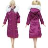 Winter Long Coat for Barbie Doll Hoodies 1/6 12 Inch Dolls Clothes Girl Toy