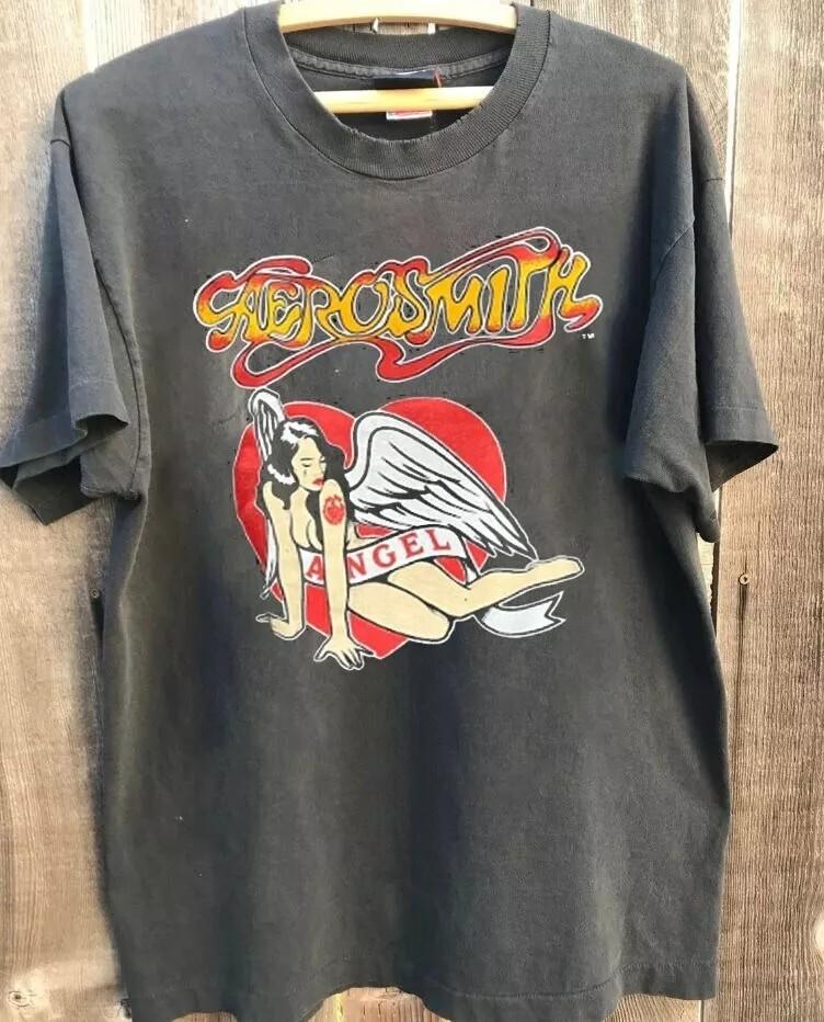 Aerosmith Band Shirt Aerosmith Graphic Charcoal Tshirt Unisex S5XL Unisex T-Shirt Graphic Tee