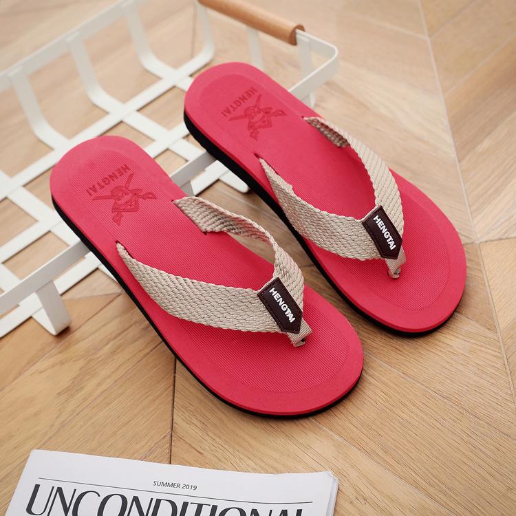 Новые нескользящие пляжные сандалии, модные повседневные тапочки больших размеров, мужские летние шлепанцы с рисунком оленя в елочку, мужские