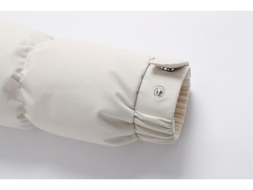 Унисекс утепленная куртка-пуховик средней длины с капюшоном из белого утиного пуха для защиты от холода