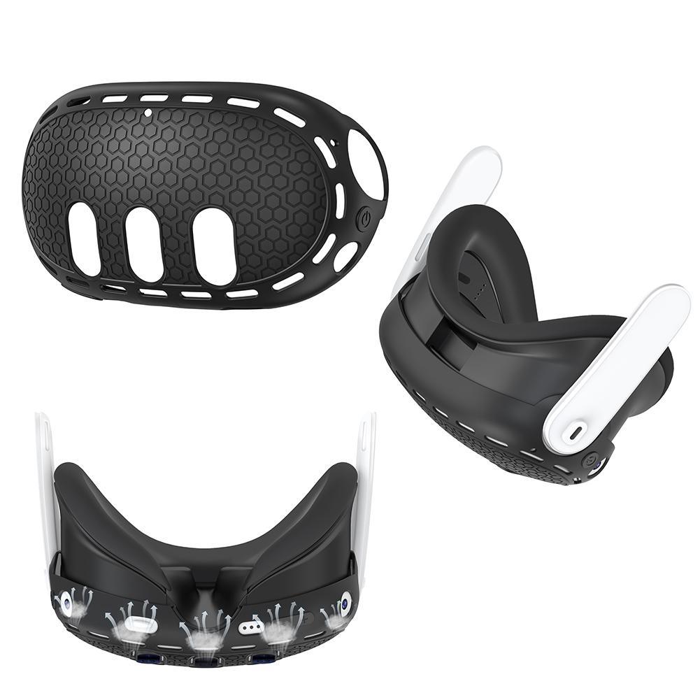 Силиконовые защитные накладки для VR-гарнитуры, защита от царапин, передняя защитная крышка, противоударные, аксессуары для VR-гарнитуры Meta Quest3