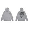 Mens Hooded Zip-Up Sweatshirt With Letter Print Loose Fit Cotton Pullover Winter Daily Wear