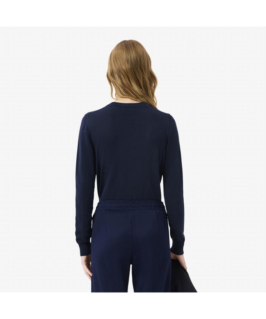 Женский хлопковый свитер LACOSTE с круглым вырезом Af4145-55N 166