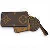 Excellent LOUIS VUITTON Pochette Pochette Trio Brown leather Women M68756 Used