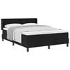 Boxspring Bed with Headboard Black 190 X 140 Cm Fabric