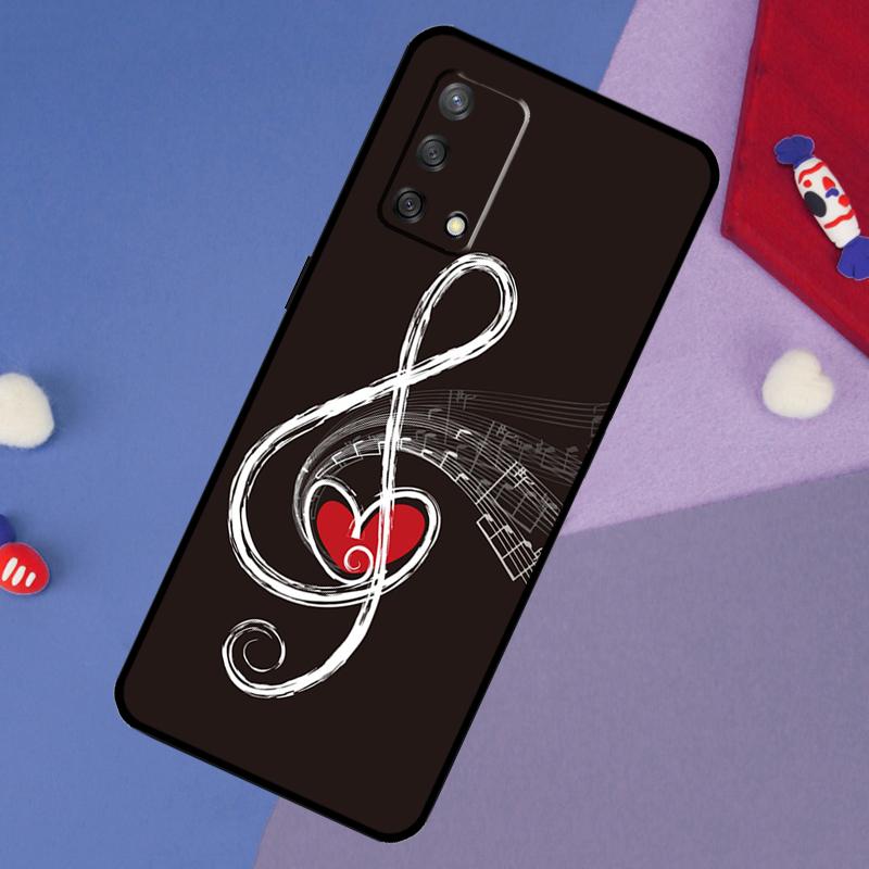 Минималистичный Чехол для Любителя Музыки для Oppo A78 A18 A38 A74 A94 A54 A58 A98 A80 A60 A40 A96 A76 A16 A15 A17 A57 A5 A6 Pro