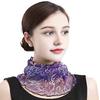 Yousheng Women Floral Chiffon Ring Scarf Neck Guard False Collar Elastic Bib Wraps Travel Scarf Versatile Accessory
