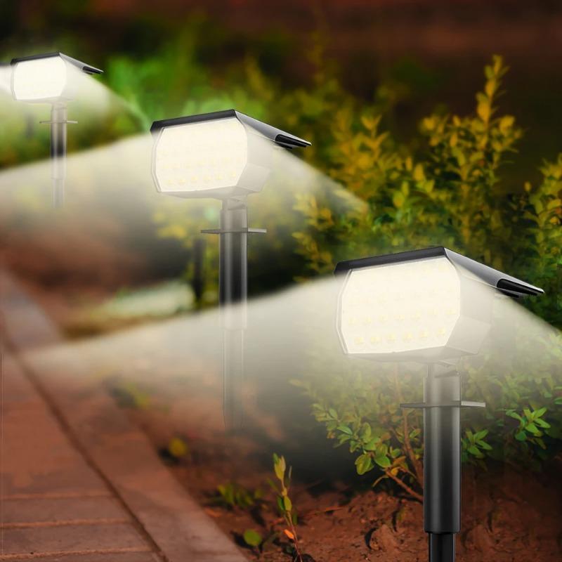 900LM солнечные светильники уличные водонепроницаемые 52LED 3 режима освещения садовый двор точечный светильник на солнечной батарее для наружного ландшафтного декора