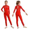 Kids Girls Long Sleeve Ballet Dance Gymnastics Leotard Jumpsuit Unitard Dancewear