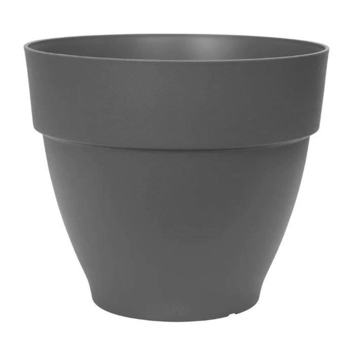 ELHO Round Flower Pot Vibia Campana - Ø 55 X H 47 Cm - Outdoor - 100% Recycled - Black