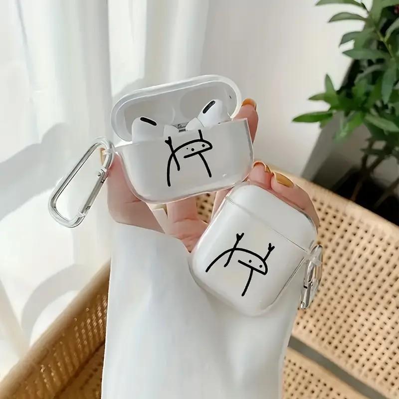 Прозрачный чехол line person подходит для AirPods 1/1-го поколения защитный чехол Apple pro/1 беспроводной Bluetooth-гарнитуры крышка
