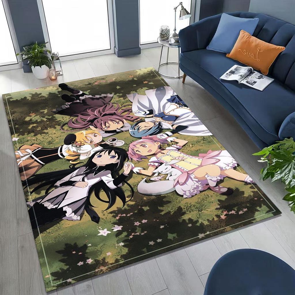 Мультяшный ковер Puella Magi Madoka Magica для девочки, аниме, для спальни, гостиной, дивана, домашний коврик, декор, большой детский нескользящий коврик для пола