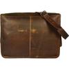 Leather 16 Inch Leather Vintage Rustic Crossbody Messenger Courier Satchel Bag Gift Men Women Briefcase Carry Laptop