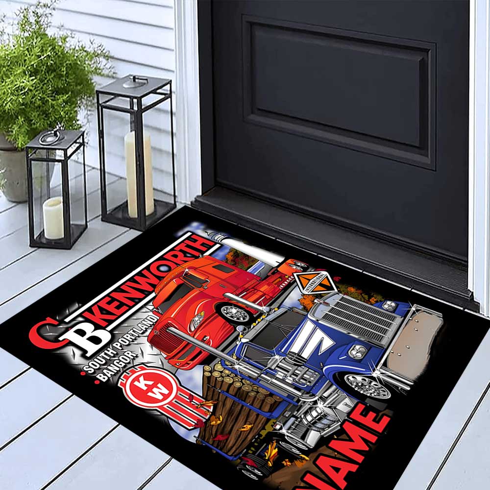 Truck Racing1 Customize your name rug, office chair cushion, home bedroom living room gift.