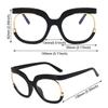 Clear Blue Ray Blocking Eyeglasses Large Glasses Frame Spectacle Frame for Women  Anti-Blue Light Trend Round Eyeglasses