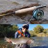 Комбинированная удочка и катушка нахлыстом Портативная удочка нахлыстом с катушкой из алюминиевого сплава для ловли форели