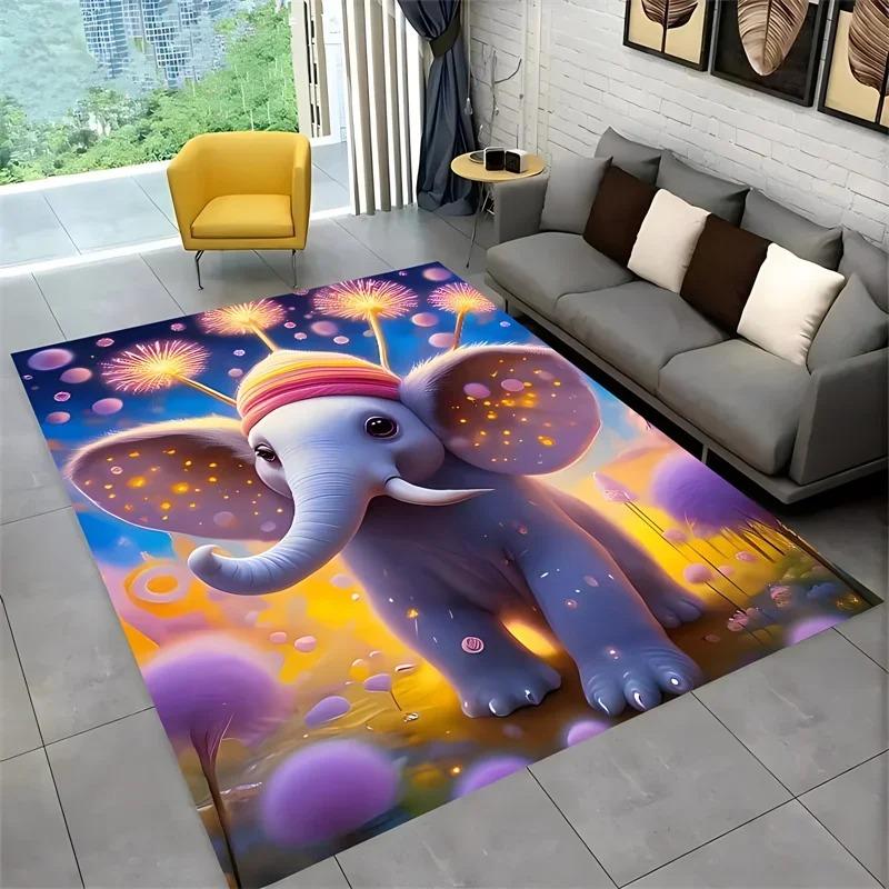 Elephant Pattern Floor Mats Door Decoration Home Living Room Floor Mats