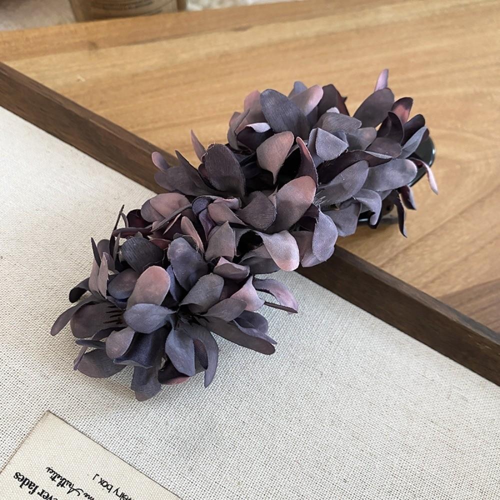 Colorful Hanfu Hair Clip Cloth Ponytail Holder Sweet Flower Hairpin Girls