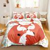 Cartoon Fox Bedding Set Cute Fox With Flower Feather Headband Duvet Cover Twin Full Queen King Polyester Duvet Cover Girls Boys