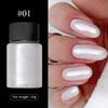 Pearl White Nails Glitter Dust Chrome Moonlight Mirror Nails Powder Nails Aurora Shining Pigment