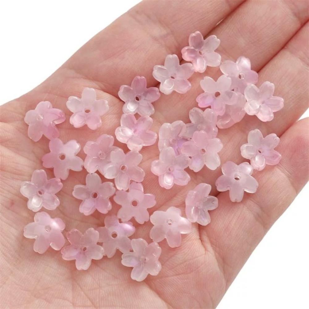 100pcs Transparent Oriental Cherry Beads Gradient Color Jewelry Making Material  DIY Accessories
