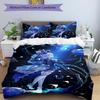 3pcs Genshin Impact Furina1 Design Cover Set - HD Printed Bedding with 1 Cover and 2 Pillowcases - Perfect for Home and Dorm Decor