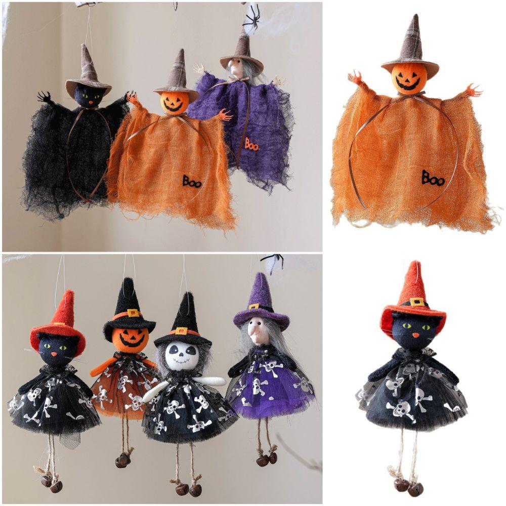 Ghost Witch Drop Ornament Multicolor Hang Decorative Dolls Halloween Hanging Decoration Gift