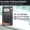 Портативные мини-радиоприемники, карманный FM/AM/SW-приемник, Bluetooth-стереодинамик, TF/гарнитура, MP3-плеер с ЖК-дисплеем, поддержка громкой связи