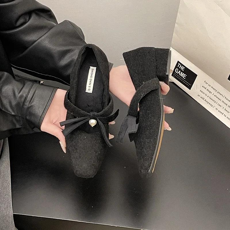 Винтажные женские туфли Мэри Джейн с квадратным носком, удобные на мягкой подошве, на среднем каблуке, лаконичные туфли для вечеринки и свадьбы