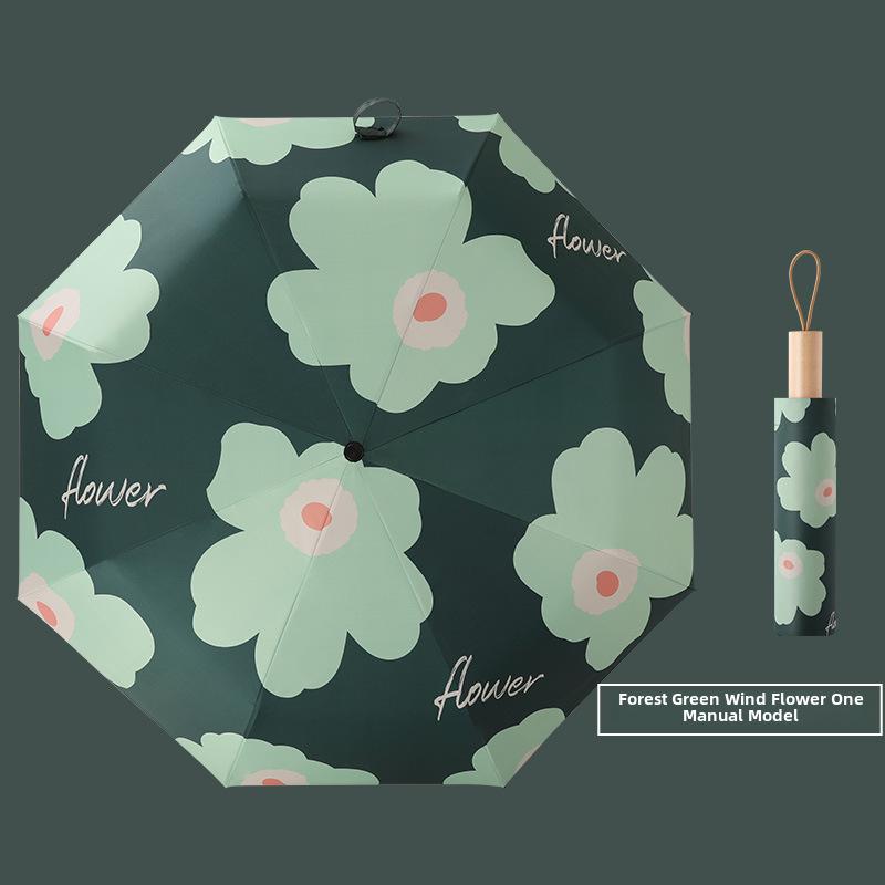 Компактный автоматический зонт от солнца и дождя с защитой от ультрафиолета