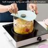 Hanging Storage Sealing Pot Lid Oil-proof Durable Convenient Handle Silicone Pot Lid