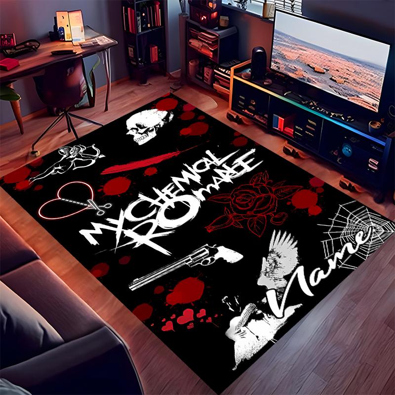 Custom personalization My Chemical Romance Print Area Rug - Soft, Washable Non-Slip Indoor Mat,Living Room,Home&Office Decorative Rug