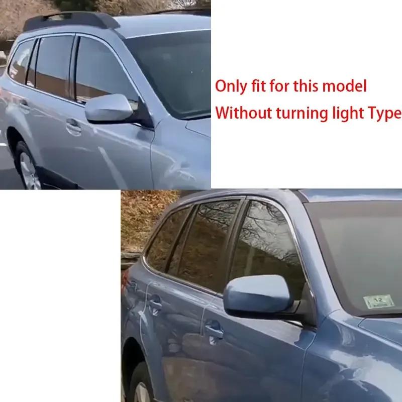 For Subaru Outback 2010 2011 2012 2013 Car Rearview Side Mirror Cover Wing Cap Exterior Door Housing Shell Trim ABS Carbon/Black