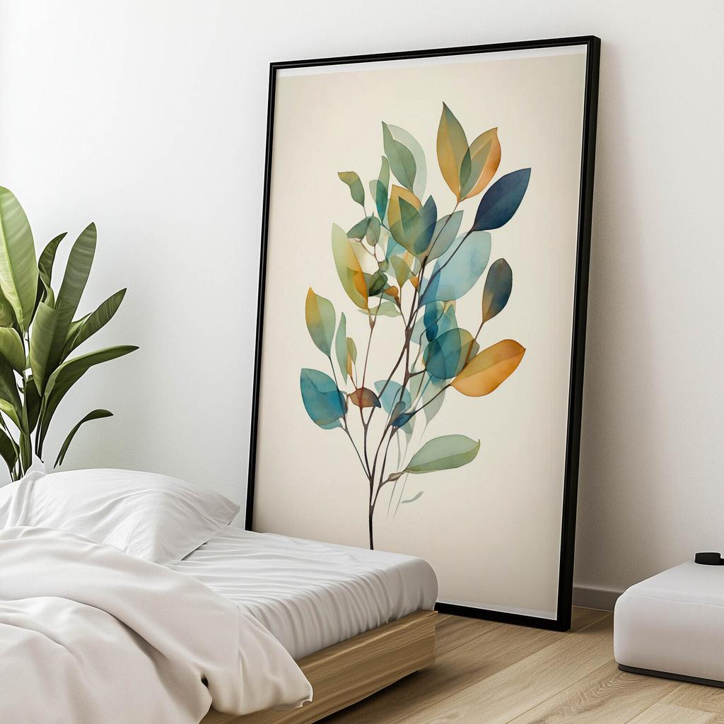 Eukaliptusowa Elegancja Eukaliptusowa Elegancja, 50X70 Cm, Bez Ramy, Płótno Premium Na Blejtramie