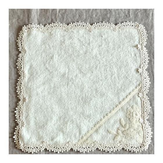 Полотенце для рук Vivienne 30x30 см Слоновая кость Хлопок Серия Bijou Кружевная вышивка
