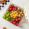 Plastic Divided Storage Box Fresh-keeping Dustproof Seasoning Storage Box with Lid and Handle Sealed Food Storage Container