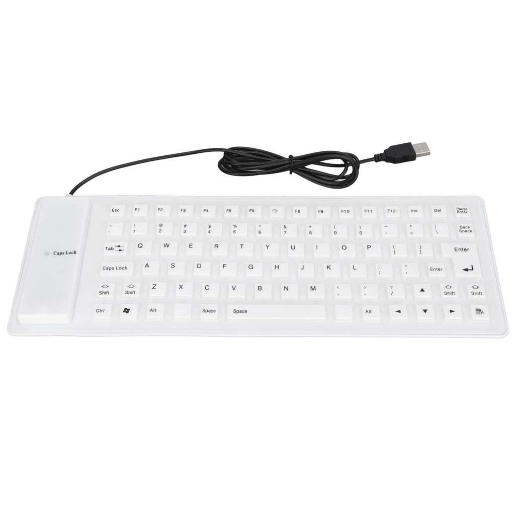 Silicone Keyboard Fully Sealed Design Lightweight Portable Silent Soft Comfortable USB Wired