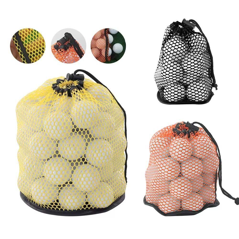 Drawstring Pouch Golf Ball Organizer Hold 12/25/50 Balls Golf Ball Mesh Bag Golf Accessories