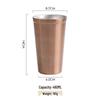 Wutuo Stainless Steel Double-Wall Hammered Cup